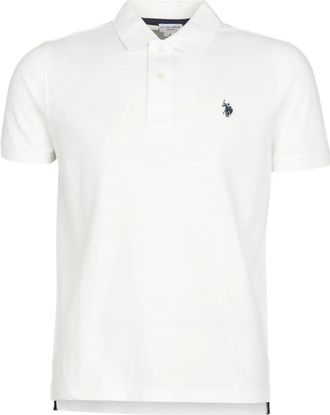 U.S.Polo Association Katoenen Poloshirt Korte Mouw Wit - Heren - Polos - Wit - XL - Katoen - Tops