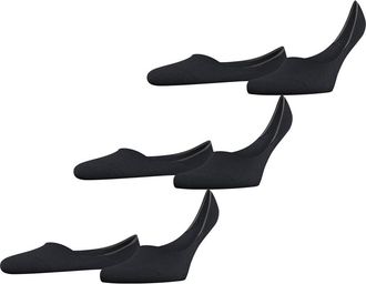 Falke Step Cotton 3-Pack No Show Socks in Black at Nordstrom, Size Large