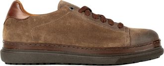 Exton Schoenen, Heren, Bruin, 44 EU, Su&egrave;de, Mid Sneaker
