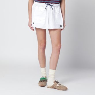 Miu Miu Mini gonna bianca in cotone