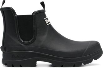 Barbour Zwarte Logopatch Dikke Rubberen Zool - Heren - Chelseaboots - Zwart - 45 EU - Schoenen