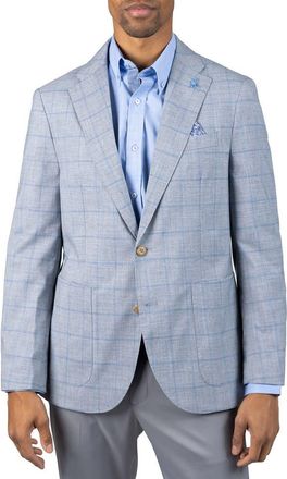 Tailorbyrd M&eacute;lange Yarn Dyed Windowpane Sport Coat in Regent Grey at Nordstrom Rack, Size 42 Regular