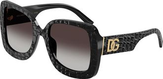 Dolce & Gabbana DG4513 32888G Womens Sunglasses Black Size 55