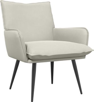 vidaXL Sill&oacute;n Crema Terciopelo Vidaxl
