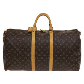 Louis Vuitton Keepall Bandouliere Bag Monogram Canvas Brown Canvas Bag (Pre-Owned)