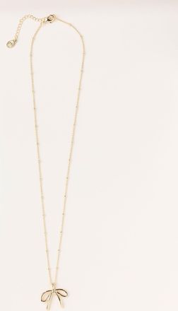 Fat Face FatFace Bow Nacklace in Gold Tone