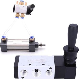 OEM Adecuado Para El Control Manual De V&aacute;lvulas Neum&aacute;ticas De 5 Puertos Y 3 Posiciones, 00,8 Mpa 4h330c-10