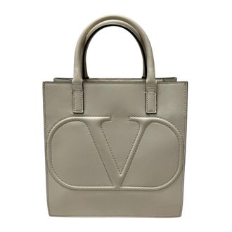 Valentino Ivory Leather Tote Bag (Pre-Owned)