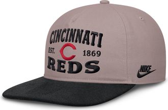 Nike Cincinnati Reds Cooperstown Pro Nike Mens MLB A-Frame Adjustable Hat in Brown | NB1B0KJ7R75-HG2