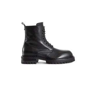 Ann Demeulemeester Skagi Ankle Boots in Grained Shiny Calfskin