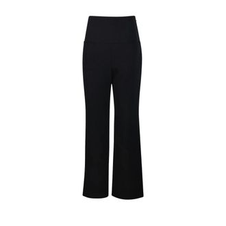 Alaia Licht Geklede Wolbroek - Dames - Broeken - Zwart - Maat: S Wol