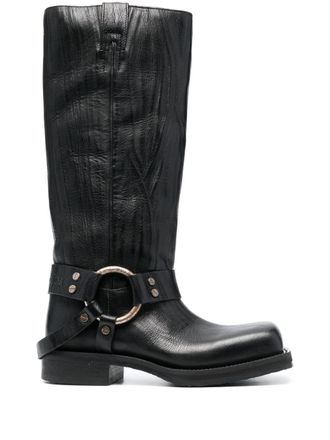 Acne Studios 30mm knee-high leather boots - Black
