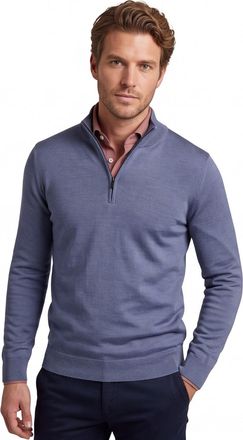 Thomas Maine half zip trui blauw