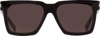 Saint Laurent Black Square Unisex Sunglasses SL 610/F 001 59