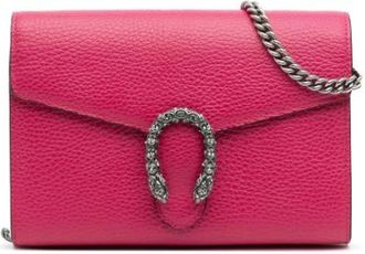 Gucci Pre-owned Cross Body Bags, female, Pink, Size: ONE SIZE Pre-owned Leather Cross Body Bag