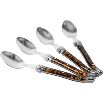 French Home 4-Piece Coffee Spoon Set in Tortoise Shell at Nordstrom Rack