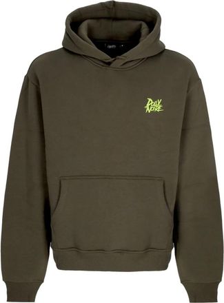 Dolly Noire Bosnacht Hoodie met zeefdruk - Heren - Hoodies - Groen - L - Katoen - Hoodies & sweatvesten
