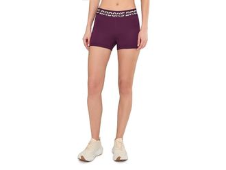 Brooks PR Elite Shorty 3 Womens Shorts Potent Purple/Luminary : 2XL (US 20-22), Polyester/Spandex