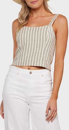 Matty M Abigail Crop Tank Top in Natural/Sage at Nordstrom Rack, Size X-Large