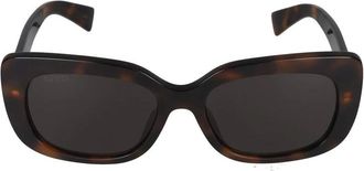 Gucci Rechthoekige Zonnebril - Dames - Accessoires - Bruin - Maat: 55 MM Nylon
