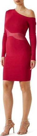 Marciano Sol Long Sleeve Body-Con Dress in Bright Red at Nordstrom, Size 10 Us