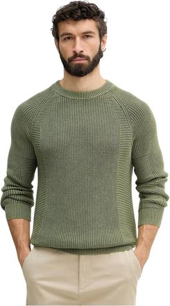 Benetton Truien & Vesten, Heren, Groen, L, Katoen, Trui met ronde hals