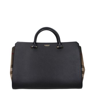 Burberry Womens Black Leather Handbag - One Size