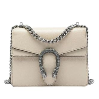 Gucci Pre-owned Dionysus Schoudertas - Dames - Pre-owned - Beige - Maat: ONE Size Leer