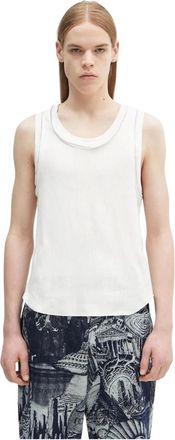 Undercover Tops, Heren, Wit, M, Katoen, Cotton Top C/S