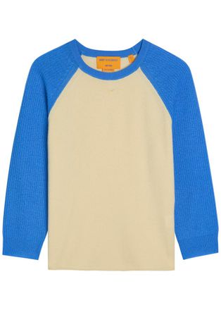 Guest In Residence Baseball Knit Cashmere T-shirt - Blue - XS (UK6 / XS)