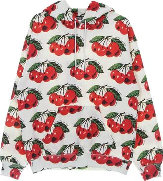 Iuter Cherry Allover Hoodie Lichtgewicht Sweatshirt - Heren - Hoodies - Veelkleurig - XL - Katoen - Hoodies & sweatvesten