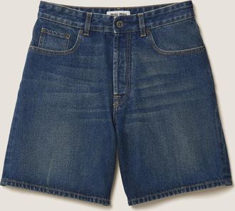 Miu Miu Washed denim Bermudas