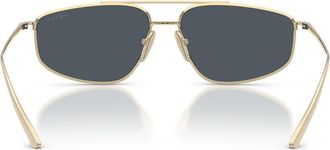 Prada 58mm Pillow Sunglasses in Pale Gold /Dark Grey at Nordstrom