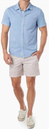 Fair Harbor Saltaire Button Down Shirt In Light Blue