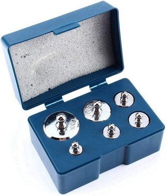 OEM Dailygoods - Juego De Pesas De Calibraci&oacute;n De 6 Piezas - 100 G/50 G/20 G/10 G/5