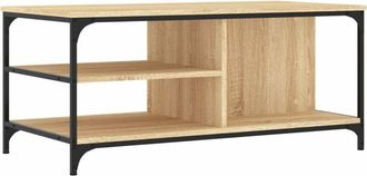vidaXL Vidaxl - Mesa de centro madera contrachapada roble Sonoma 100x50x45 cm
