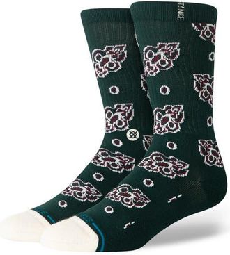 Stance Pine Brocade Crew Socks at Nordstrom, Size Large