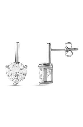 SHYMI Cubic Zirconia Drop Earrings in Silver at Nordstrom, Size Large