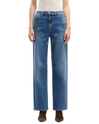 7 For All Mankind Stovepipe Oceanstone Straight Leg Jean