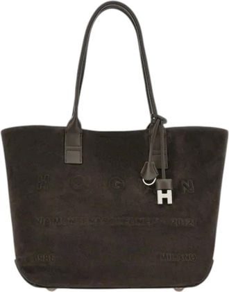 Hogan Address Shopping Bag - Dames - Tassen - Bruin - Maat: ONE Size Leer