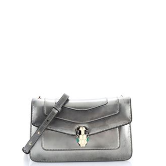 Bulgari Serpenti Forever Shoulder Bag Metallic Leather Small