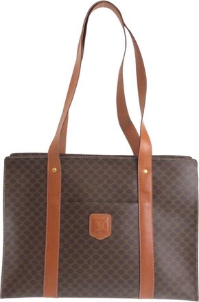 Celine Brown Pvc Leather Shoulder Bag Tote Bag (Pre-Owned)