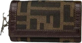 Fendi Pre-owned Canvas Sleutelhouder - Dames - Vintage Accessoires - Bruin - ONE Size - Vintage