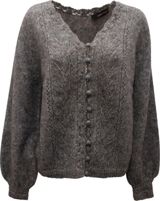 Emma & Gaia 45M752 Vest - Dames - Vesten - Grijs - L - Wol - Truien & Vesten