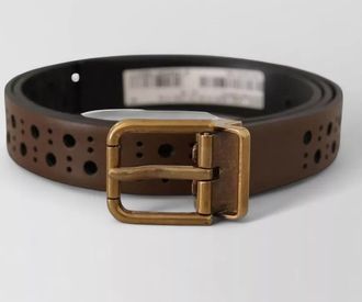 Dolce & Gabbana leather perforated belt