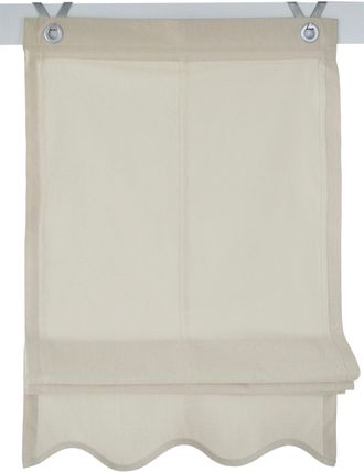 Kutti Heimtextilien Raffrollo »Olivia« mit Hakenaufhängung ohne Bohren freihängend blickdicht, Baumwolle, Hakenaufhängung