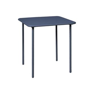Sweeek Mesa de jard&iacute;n bistr&oacute; de acero, 2 plazas, 70cm, azul marino
