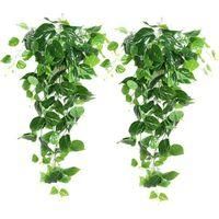 OEM Conjunto De Plantas Colgantes Artificiales, Hiedra Artificial De 90 Cm, Hojas De Scindapsus Para Decoraci&oacute;n - Crezuo