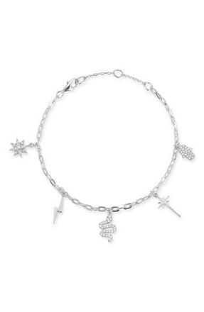 Glaze Jewelry CZ Charm Bracelet in Silver at Nordstrom Rack
