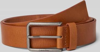 Calvin Klein Ledergürtel mit Dornschließe Modell WARMTH BUCKLE in Cognac, Größe 100